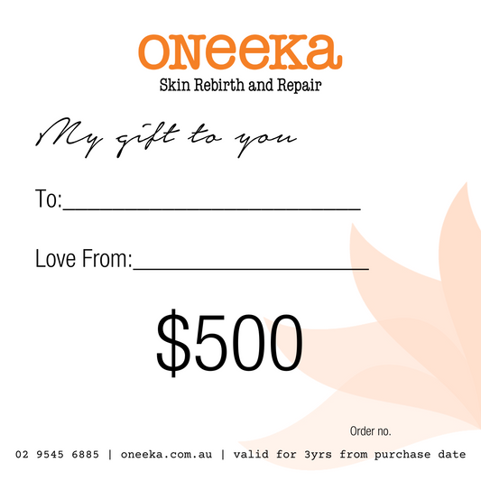 Oneeka Skin Care Gift Cards